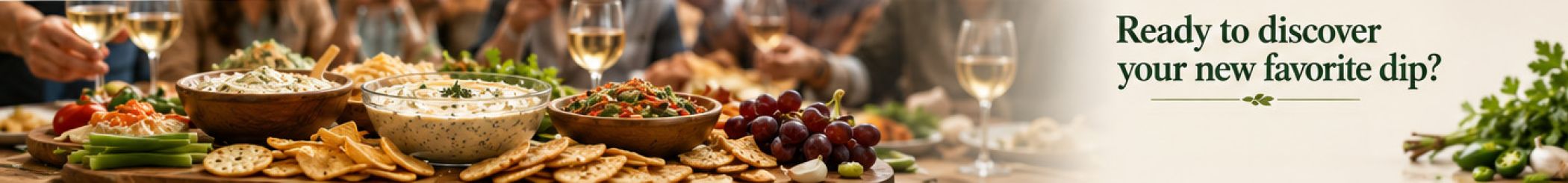Prepared Gourmet Farms dips served with crackers and vegetables