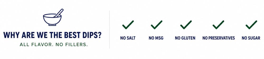 No Salt No MSG No Gluten No preservatives No Sugar 